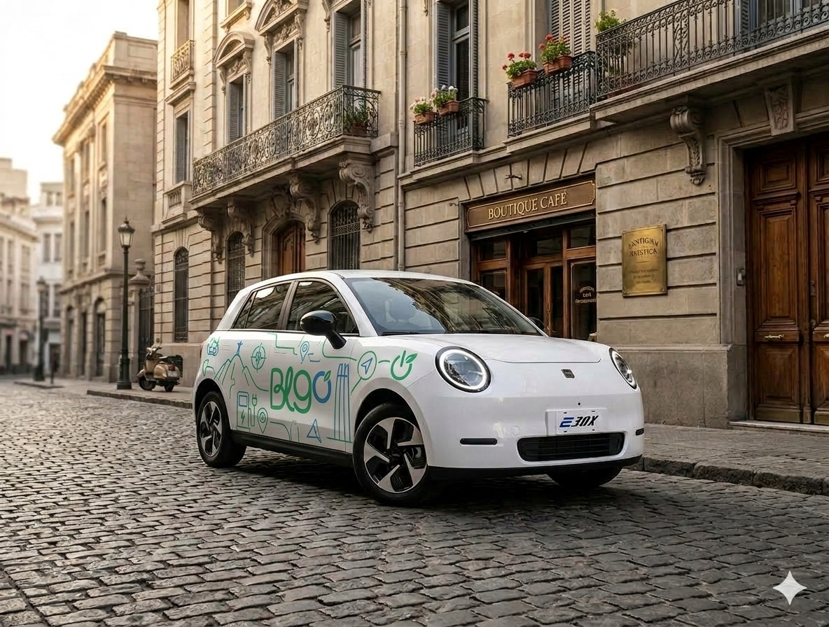 Auto eléctrico Blgo con chofer privado